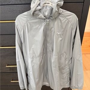 Nike Men's Light Gray Windbreaker Jacket